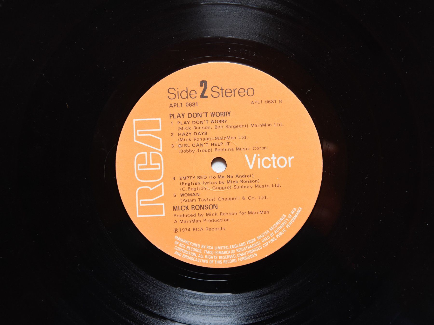 Vinyles: Mick Ronson - Play Don't Worry – D'occasion à Belmont-sur-Yverdon par ag97 3