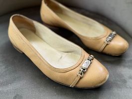 Gucci Beige Leder-Ballerinas - Frühlingsstil, |Größe 36|