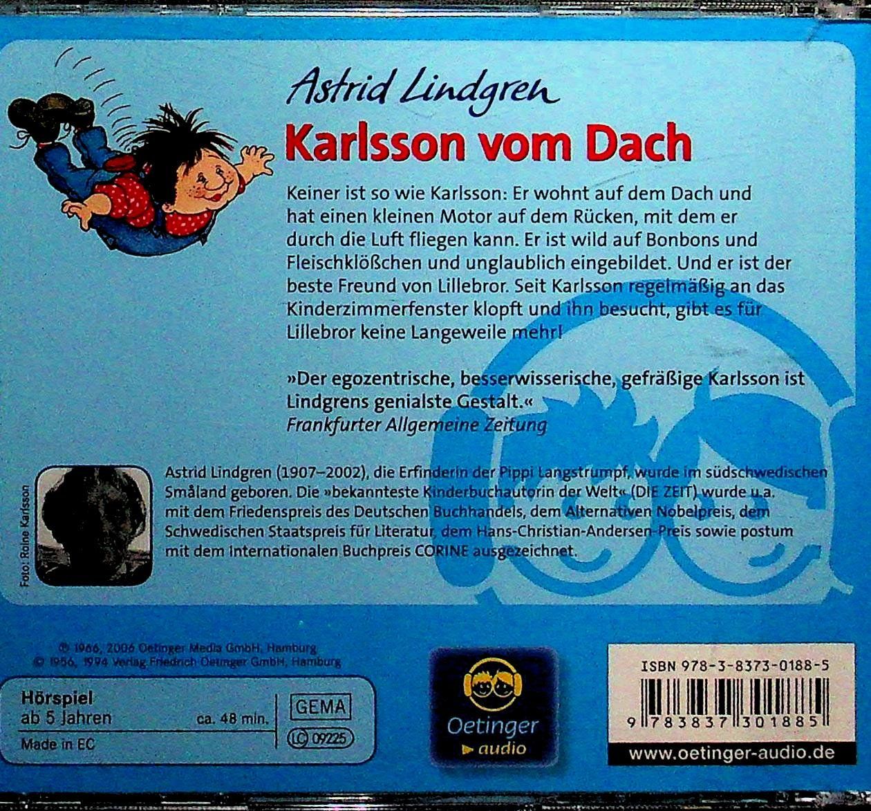 CD: CD Astrid  Lindgren  Karlsson vom Dach – Usato da Reitnau venduto da Zaomir 1