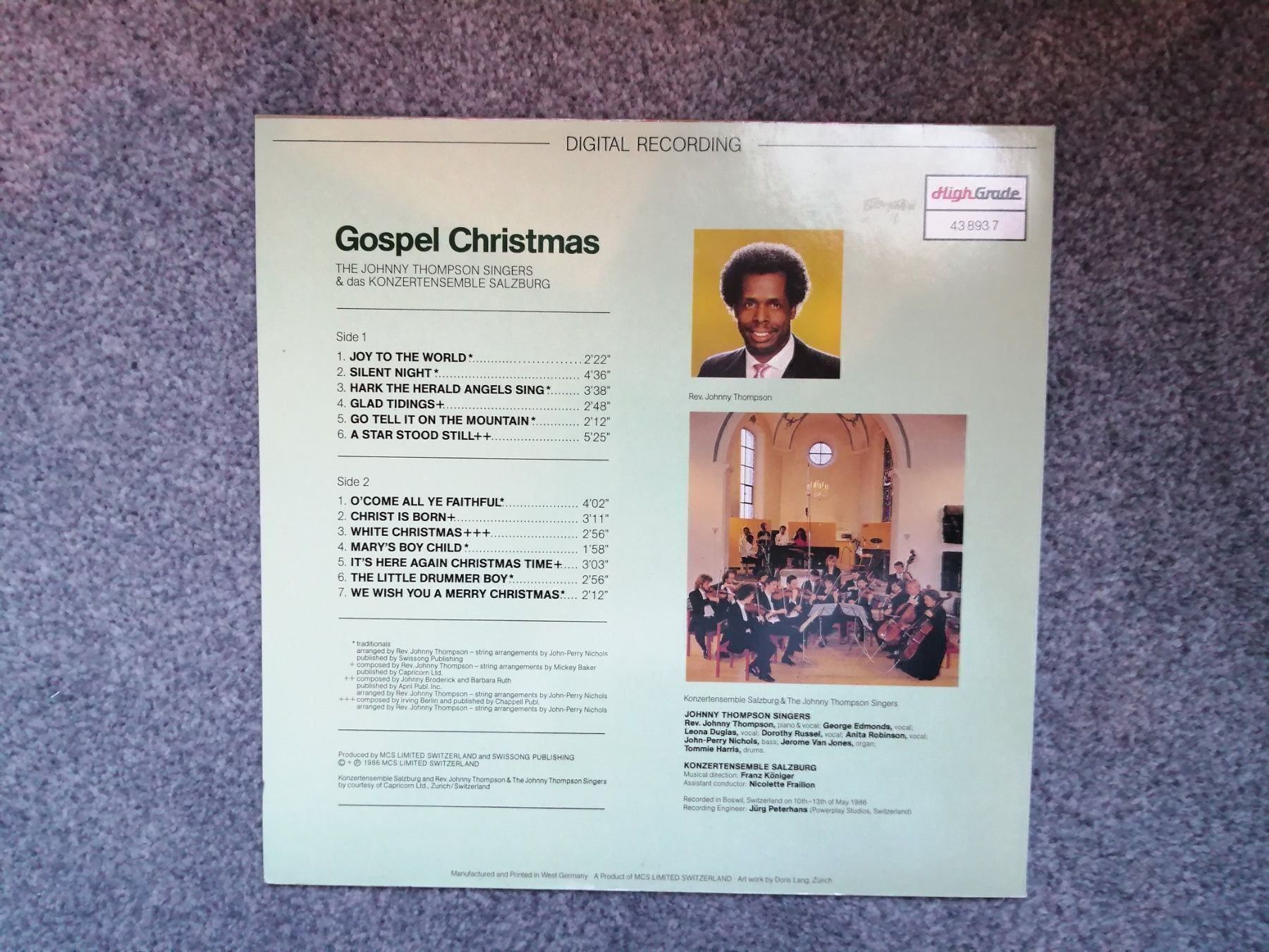Dischi in vinile: Johnny Thompson Singers - Gospel Chri... – Usato da Esslingen venduto da Lp4you 1