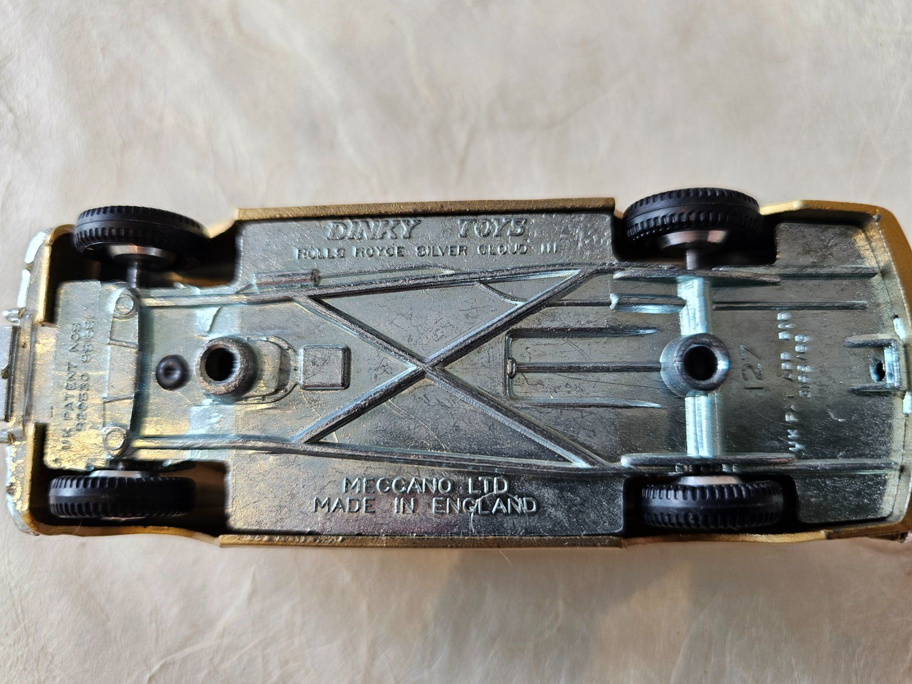 Rolls Royce Modellini d'auto: Rolls Royce Dinki Toys 127 Silver Cloud III gold – Usato da Sirnach venduto da windrad65 5