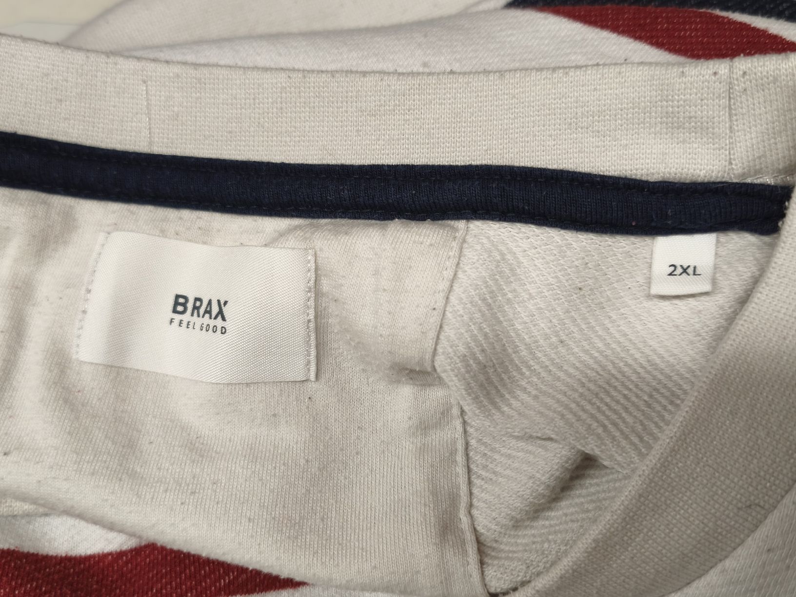 Brax Pulls & Sweat-shirts: Herren Pullover gestreift Grösse 2XL weiss/blau/rot – D'occasion à Emmetten par SecondhandSiska 3