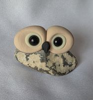 Eule Figur Naturstein Handgemacht jedes einzelene einzigarti