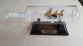 Bateau en verre "Santa Maria - 1492" dans sa bouteille