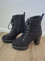 Schnürstiefeletten Damen schwarz Plateau Grösse 37 gebraucht