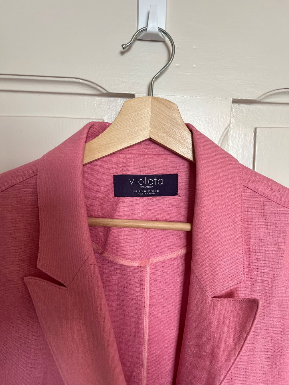 Mango Jacken: Blazer en Lin rose 44 – Gebraucht aus Neuchâtel von Thesebootsaremadeforwalking 1