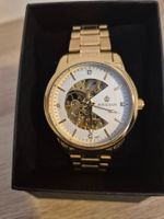 Automatikuhr goldfarben mit Mond-Skeleton