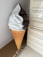 XXL Glace Cornet Skulptur 1,2 Meter hoch Deko Eisdiele  🍦