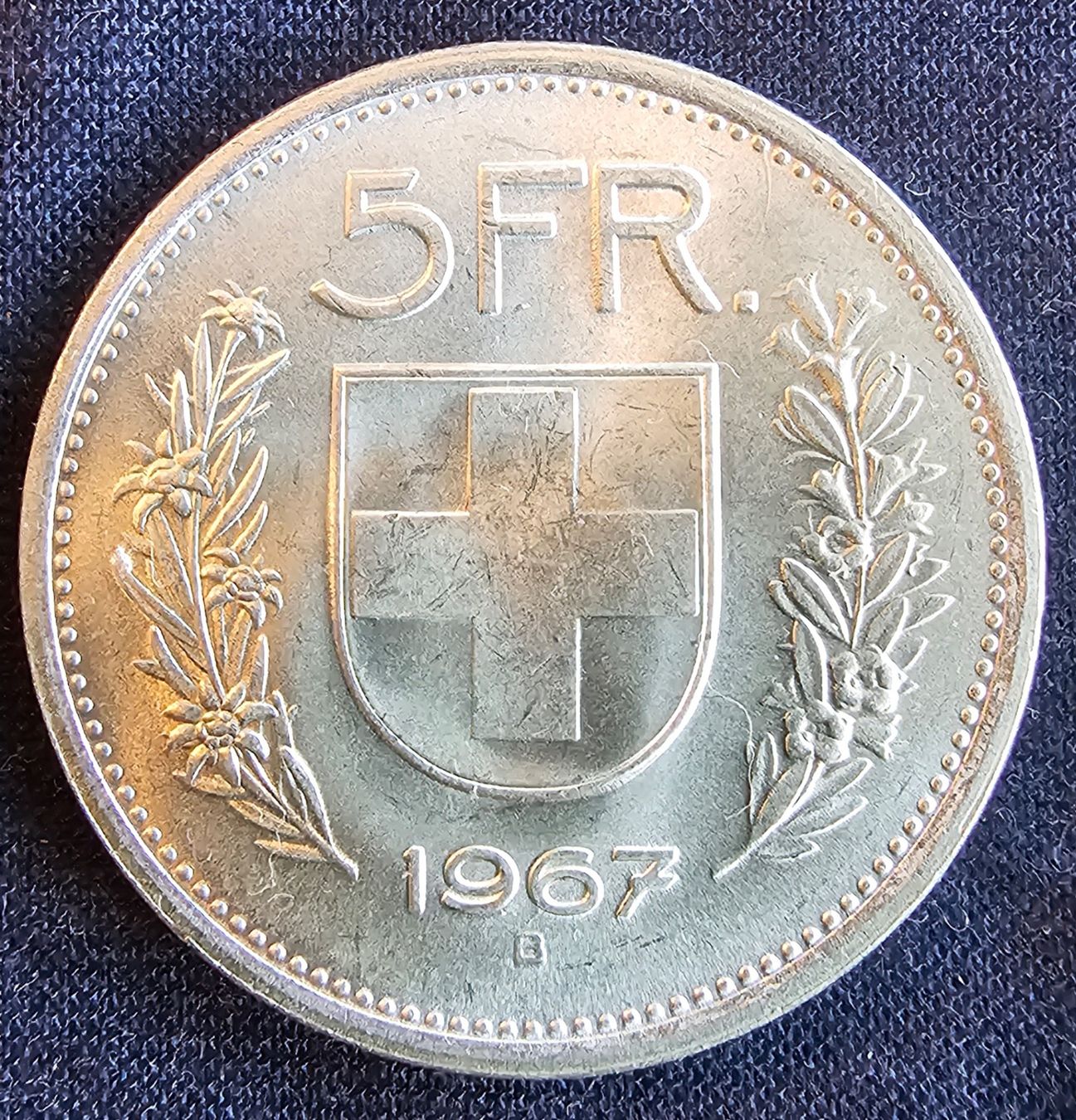Toutes les monnaies: 5 Franken 1967/1 stgl. – D'occasion à Balsthal par mil_js2d