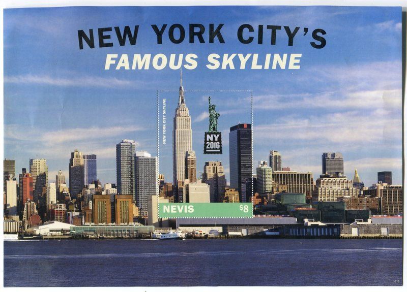 Tutti i francobolli: Block "New York". Nevis – Nuovo e nell'imballaggio originale da Basel venduto da Butsch5