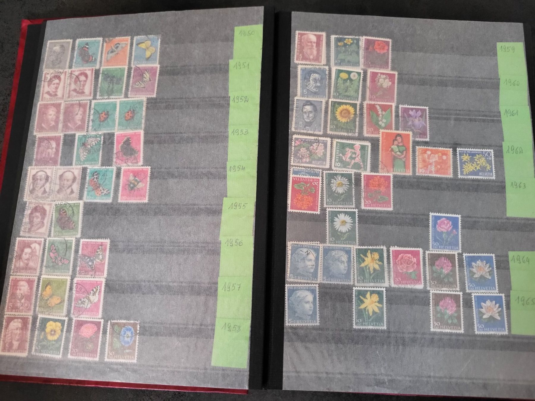 Alle Briefmarken: Sammlung Album Schweiz - Pro Juventute – Gebraucht aus Rümlang von Turrin 4