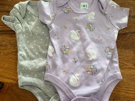 Body-Set-Strampler-Motive- Kurzarm-60% Cotton Gr.56-62