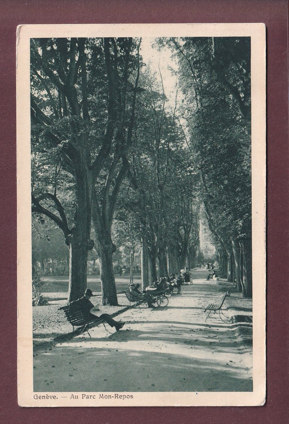 Ansichtskarten: GENEVE - Au parc Mon-Repos - 1927 – Gebraucht aus Pully von nicecards