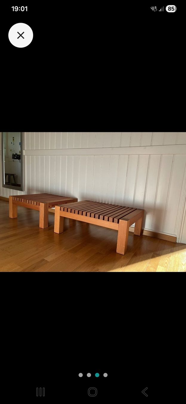 Panchine: Zwei massive Holztische – Usato da St. Gallen venduto da charly92 2