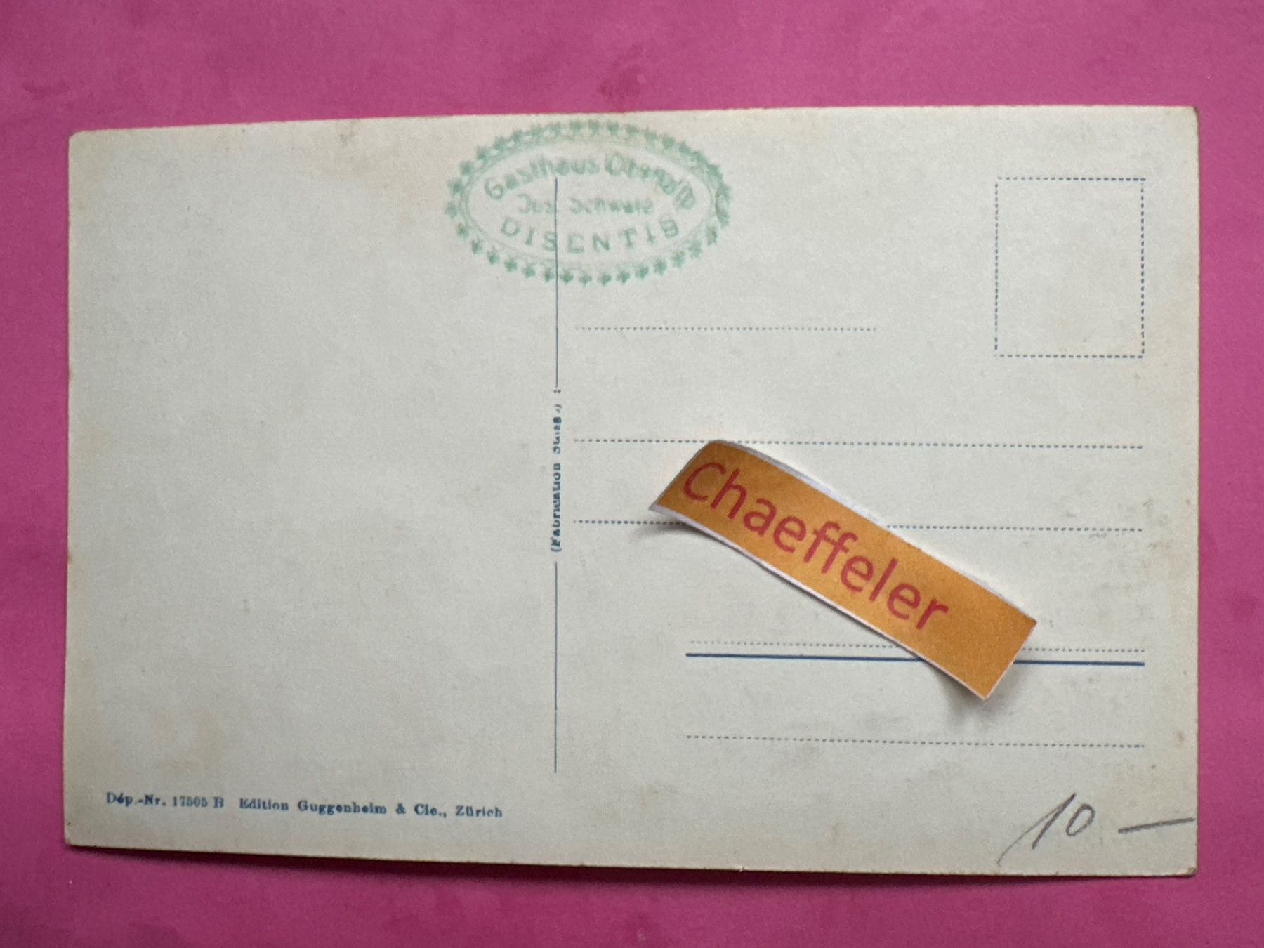 Cartoline postali: Disentis (Mustér) – Usato da Zürich venduto da Chaeffeler 1