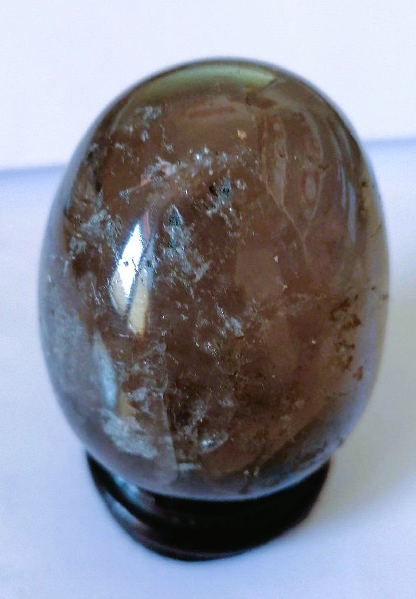 Mineralien & Heilsteine: Marmor-Ei braun-transparent – Gebraucht aus Grächen von Hel7890