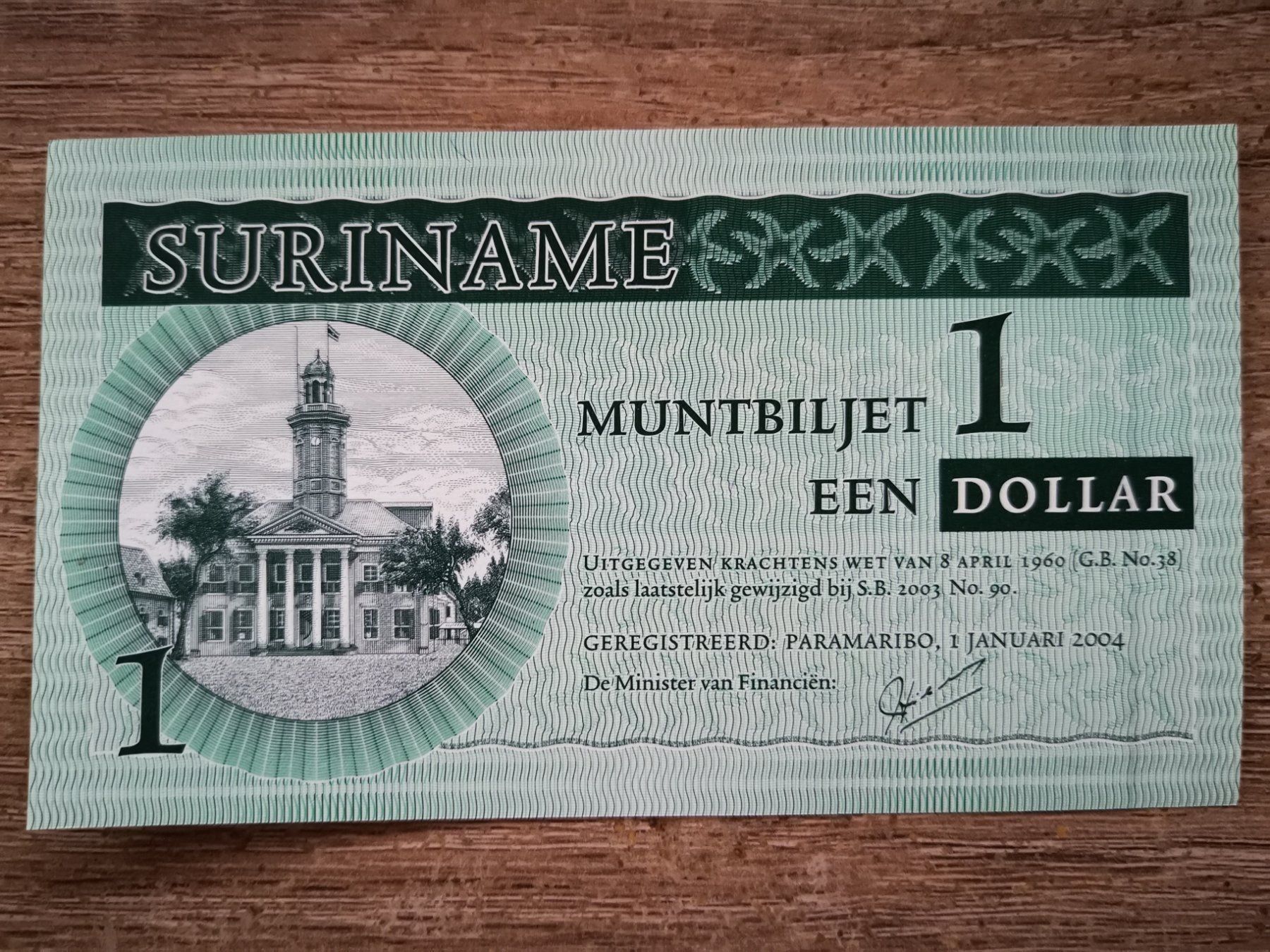 Banconote: Suriname 1 dólar 2004 UNC – Nuovo (secondo la descrizione) da Cousset venduto da Patricio77 1