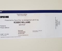 Billets concert Robbie Williams Lausanne