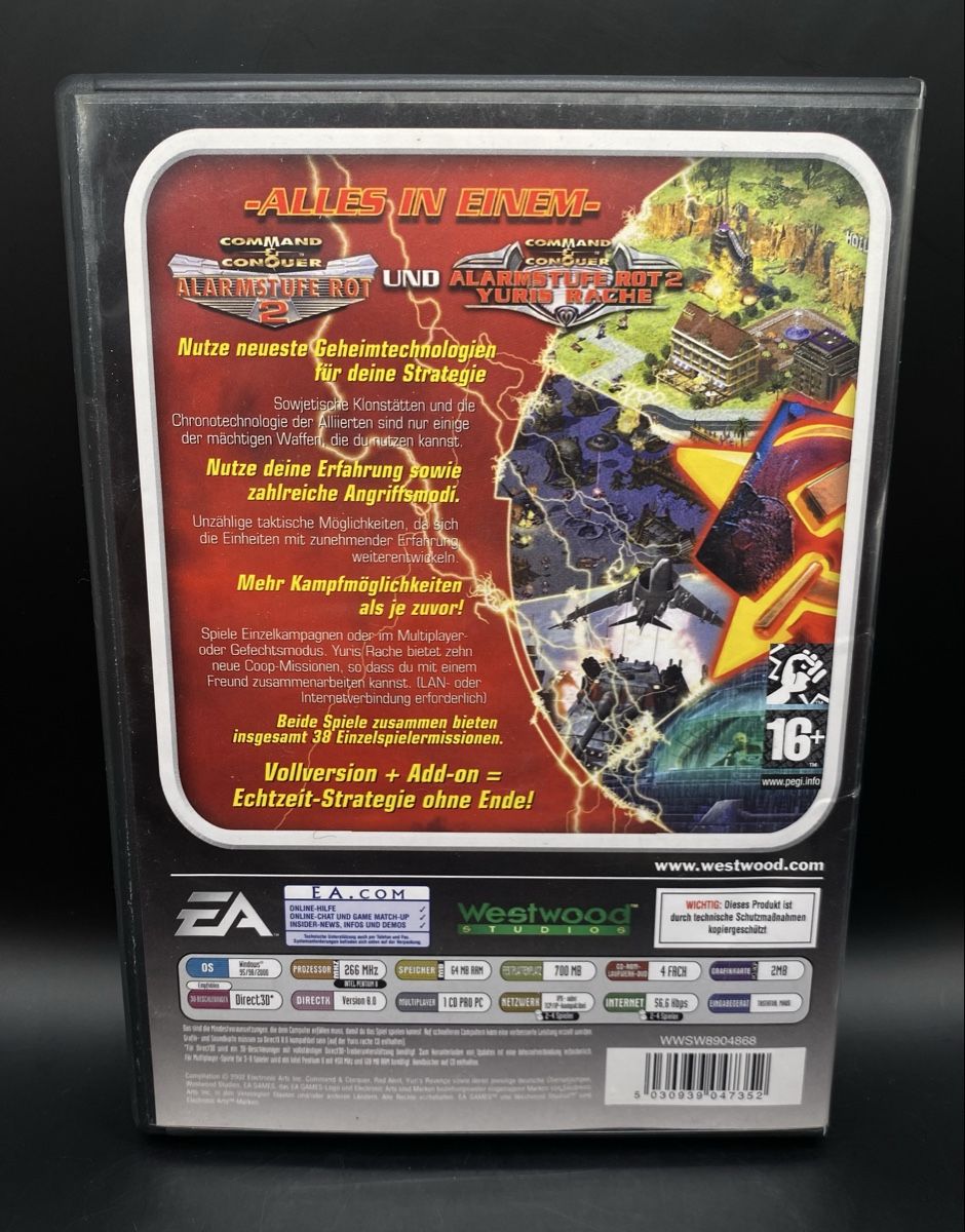 Giochi: C&C Alarmstufe Rot 2 + Yuris Rache PC Komplett DE mit Code – Usato da Kirchberg BE venduto da swiss_slab 1