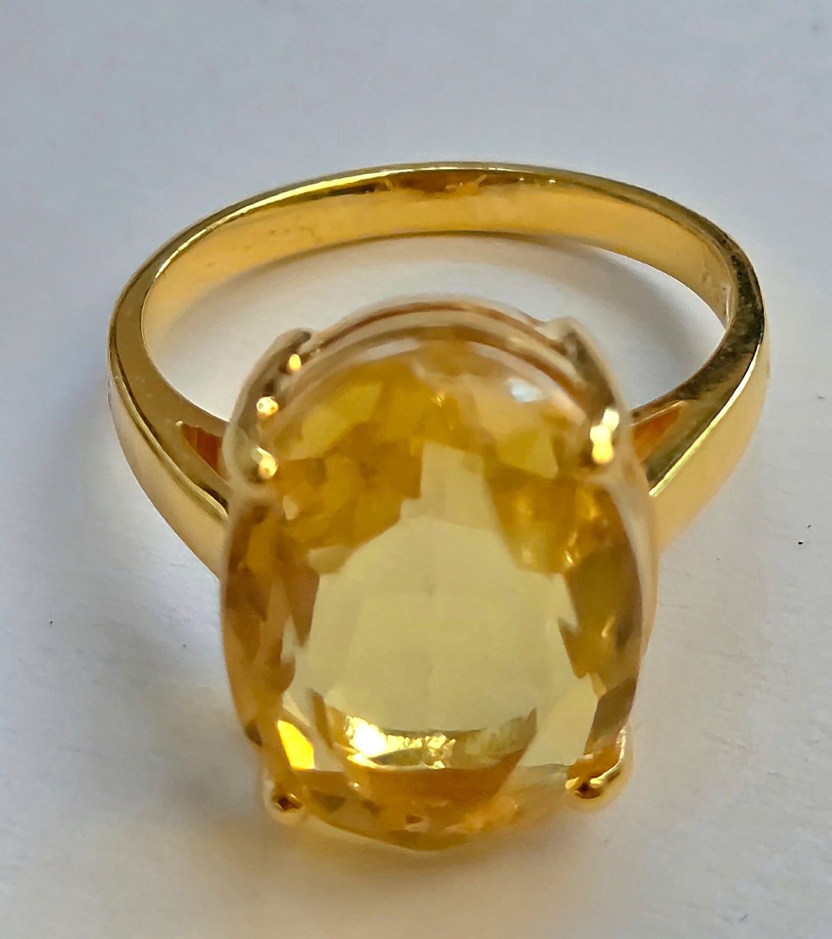 Anelli: Gold Fingering Safir gelb – Nuovo e nell'imballaggio originale da Zürich venduto da adriben 8
