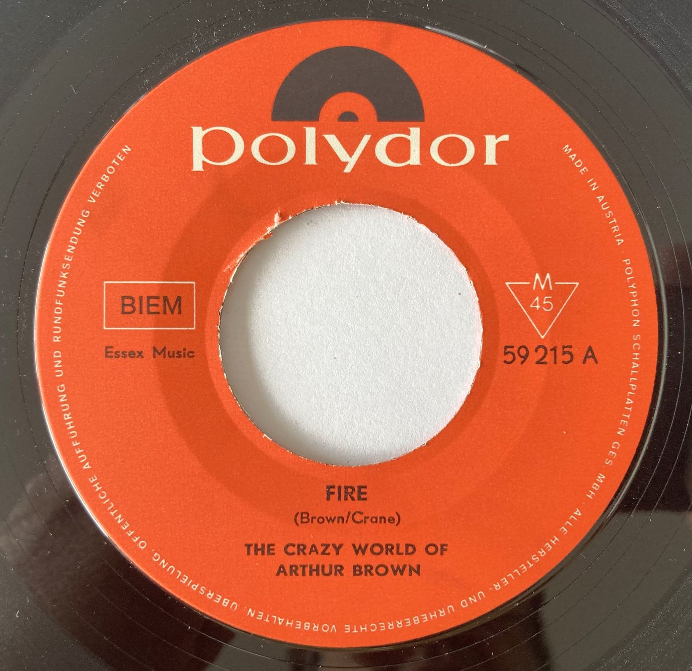 Dischi in vinile: THE CRAZY WORLD OF ARTHUR BROWN - FIRE – Usato da Bottens venduto da hotter-than-hell 2