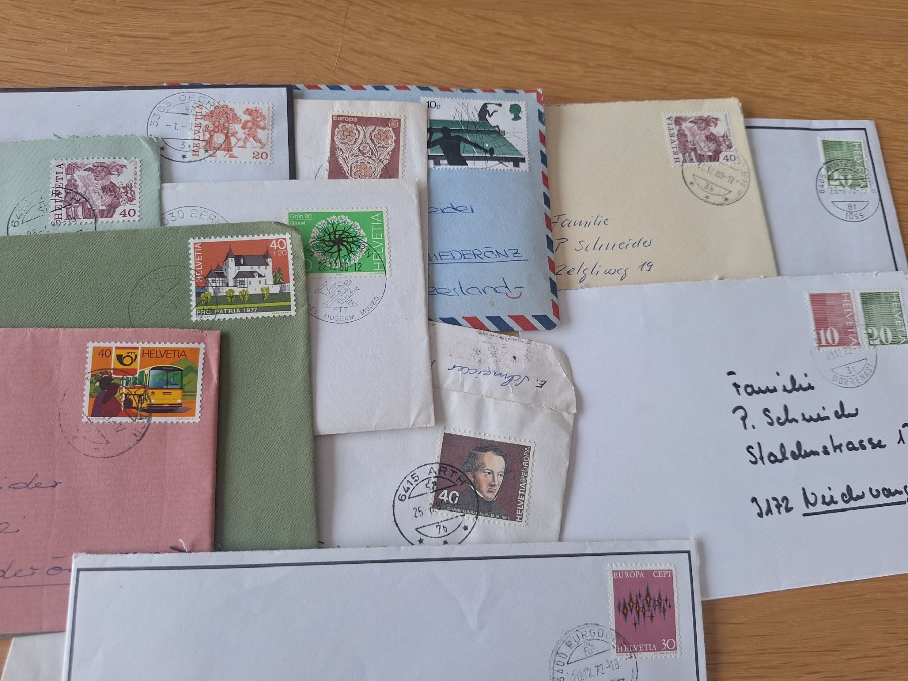 Alle Briefmarken: Briefumschläge mit Briefmarken – Gebraucht aus Wanzwil von chlinih93 2