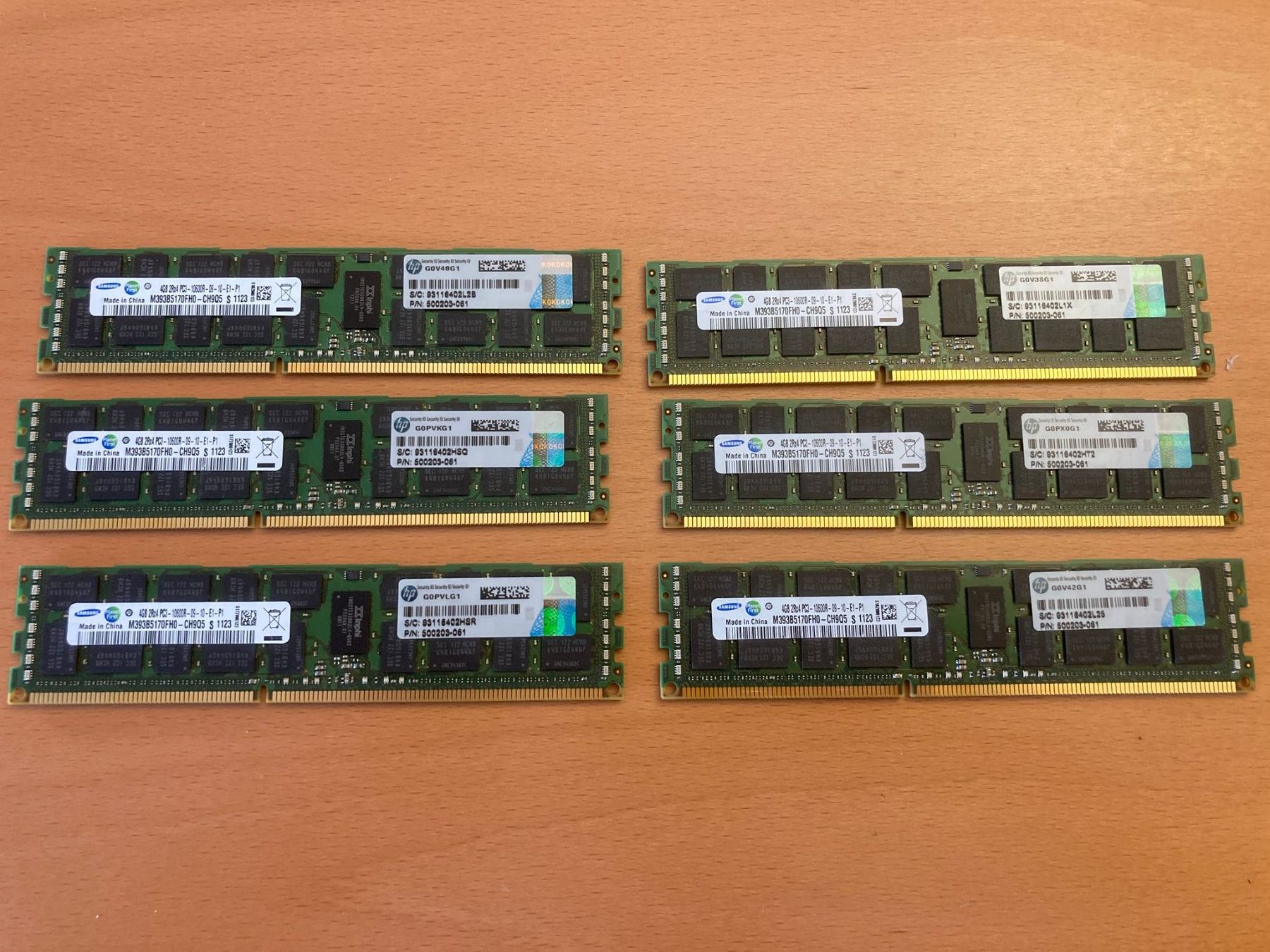 Samsung Server: Samsung 6x 4 GB DDR3 ECC Registered Server RAM 24GB Ram – Usato da St. Gallen venduto da Cellere_AG