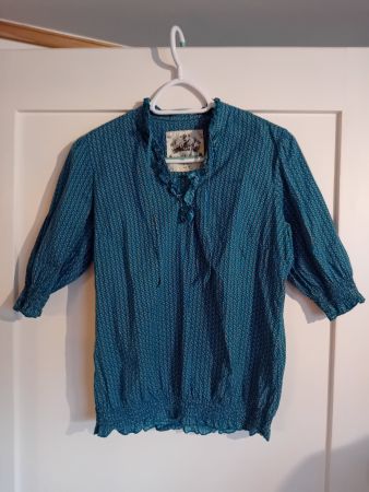 Bluse QS by s.Oliver blau Grösse 38 gebraucht