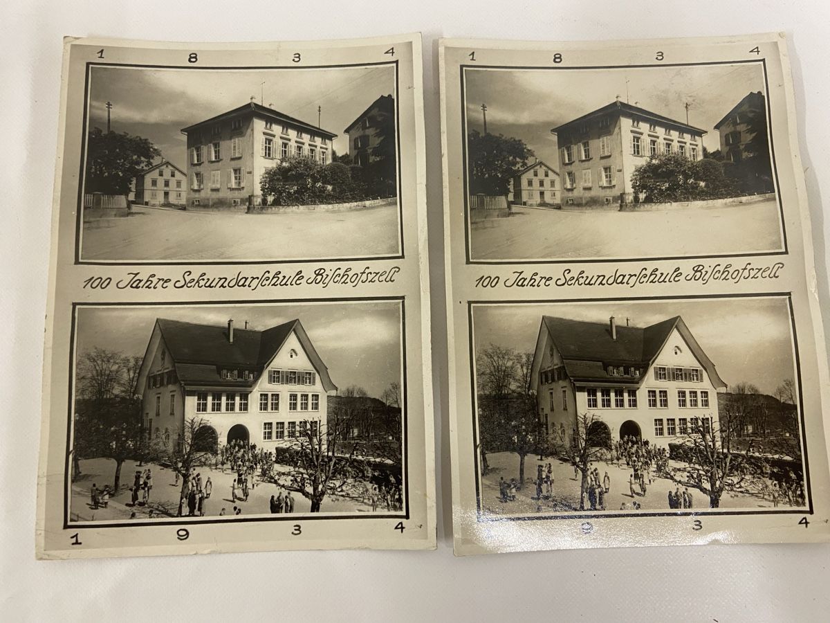 Cartoline postali: Zwei Ansichtskarten 100 Jahre Sekundarschule Bischofszell – Usato da Dietikon venduto da brocki-eyra 6
