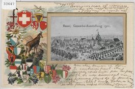 Basel - Gewerbe-Ausstellung 1901 - Präge-Litho