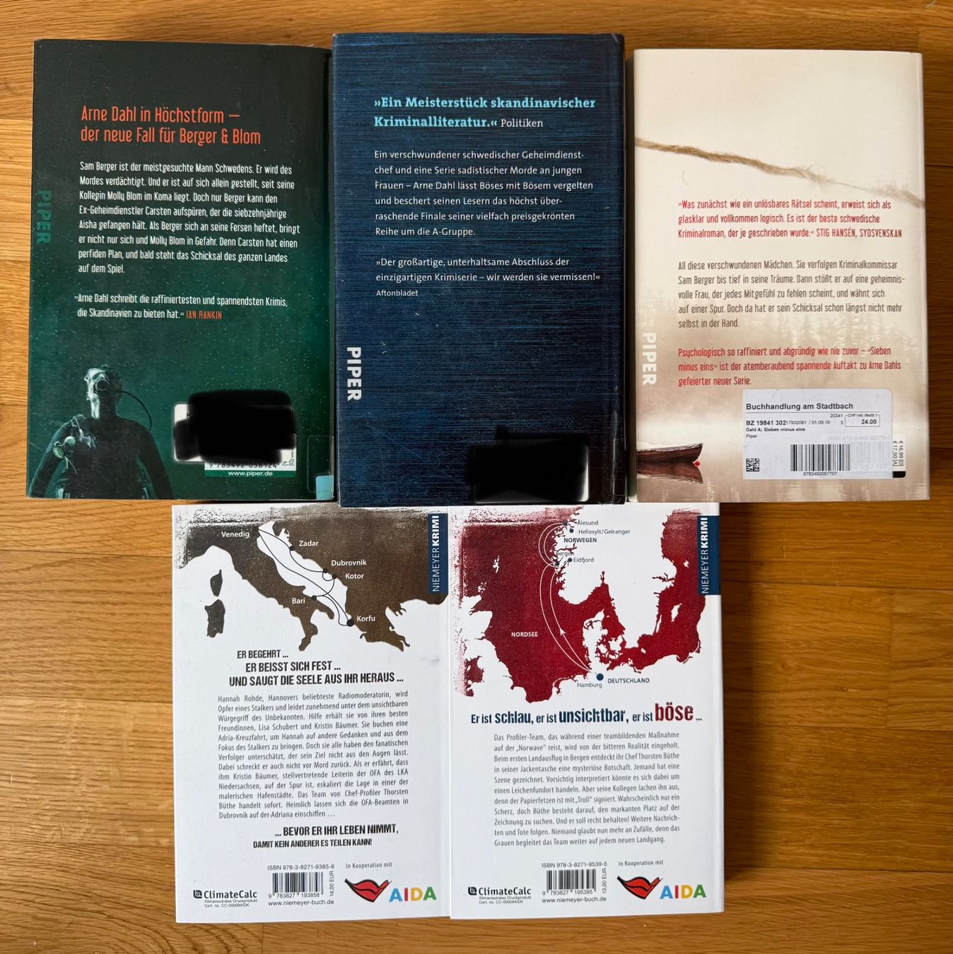 Libri: 5 Bücher: Arne Dahl & Carsten Schütte – Usato da Ostermundigen venduto da airline-trolley 1