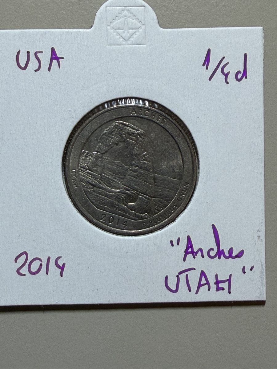 Tutti le monete: USA - 25 cents - 2014 Utah  – Usato da Payerne venduto da Mike1682