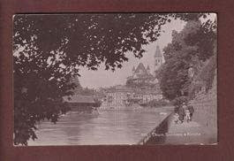 THUN - Am Quai - Schloss und Kirche - 1917
