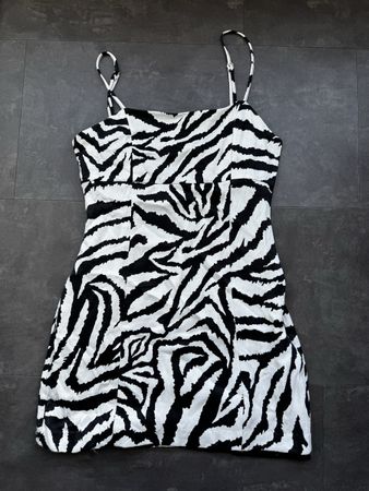 Zebra Print Mini Dress - Y2k