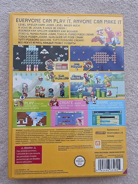 Nintendo Giochi: Super Mario Maker für Nintendo Wii U – Nuovo (secondo la descrizione) da Baar venduto da Xmau 2