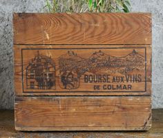 Holzkiste "Vins Fins d'Alsace"