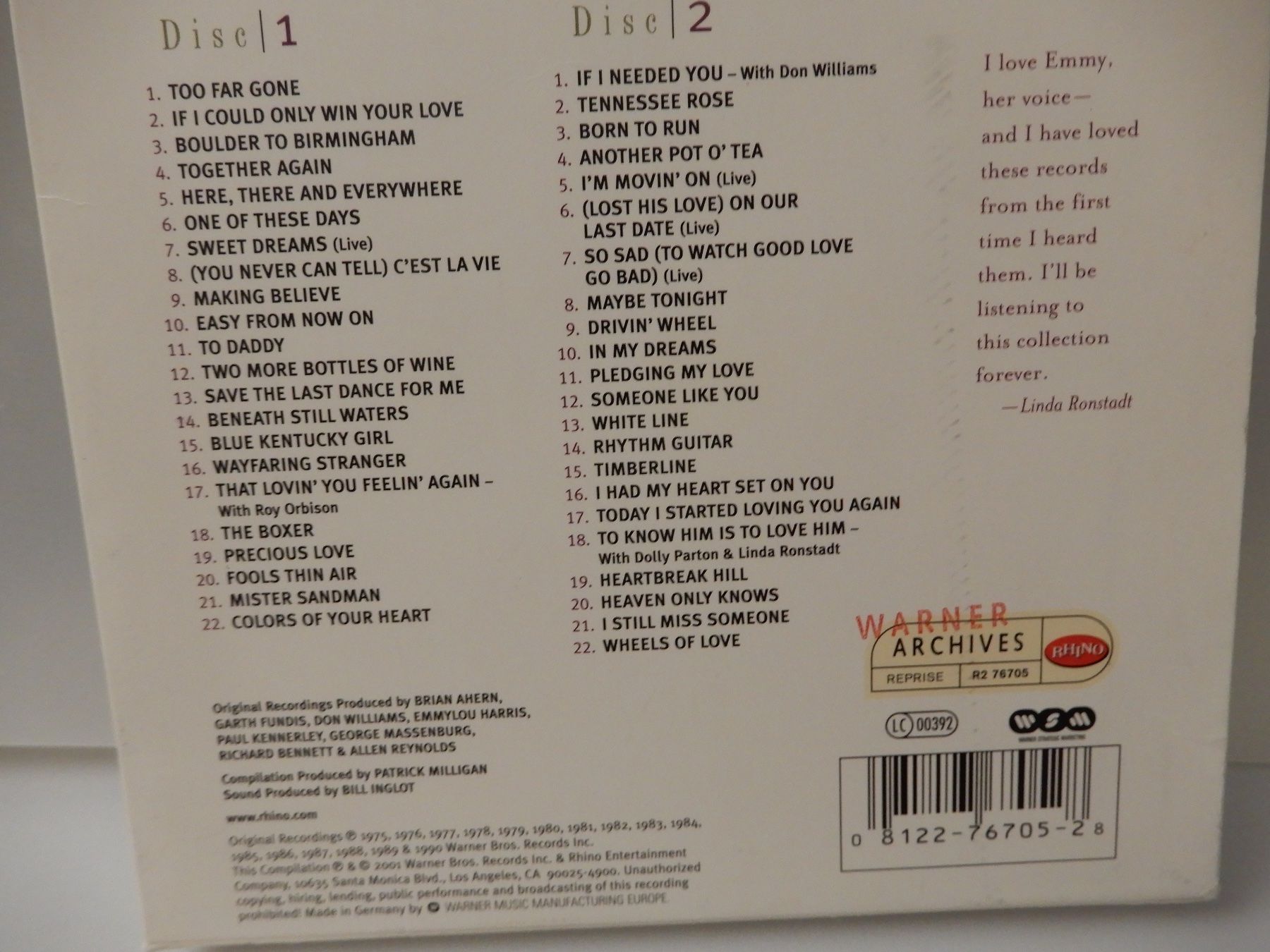 CDs: Emmylou Harris - Anthology – Gebraucht aus Stansstad von mojowo 2