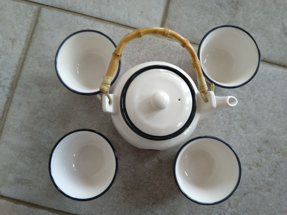 Matcha Tea Set 5-teilig - Keramik Schale Mit Bambus Besen & Sieb