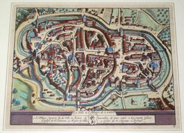 Kupferstich St. Gallen koloriert, nach Matth. Merian um 1640