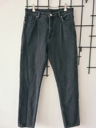 Monki Kimomo Jeans, high relaxed, Grösse 30, Schwarz!