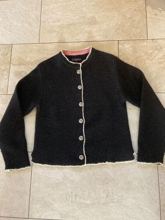 Trachten Strickjacke Stockerpoint schwarz neu Grösse 42