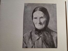 Druck, Litho - 2 x Paul Gmünder, Thun 1941 - Alte Frau