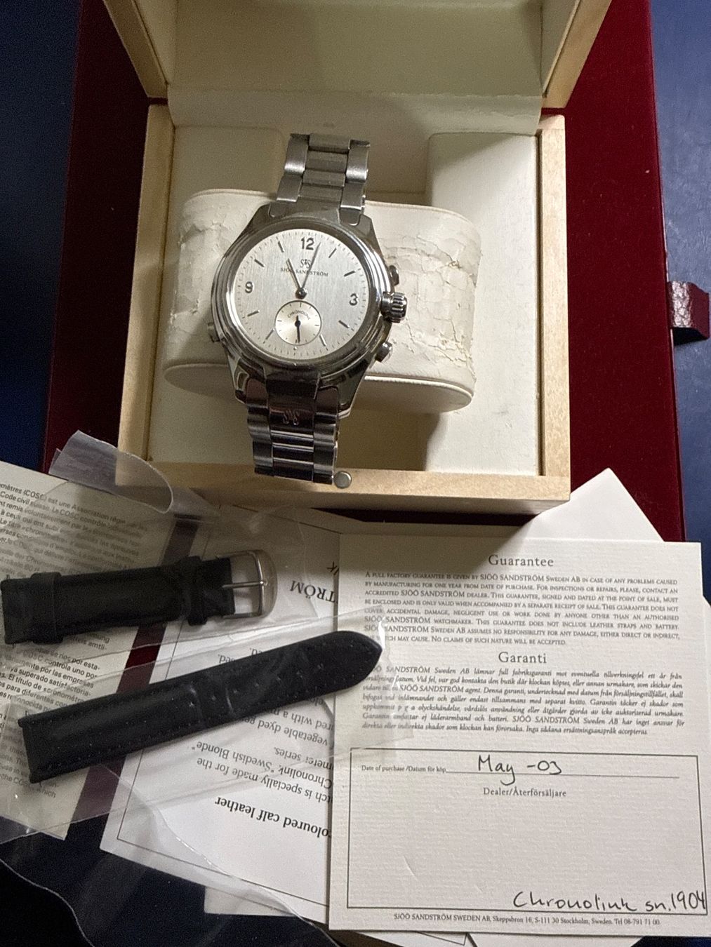 Uhren: SJÔÔ SANDSTRÖM  Chronolink Worldtimer UTC 40 mm – Gebraucht aus Pfeffingen von Allhandelklgwatches 1