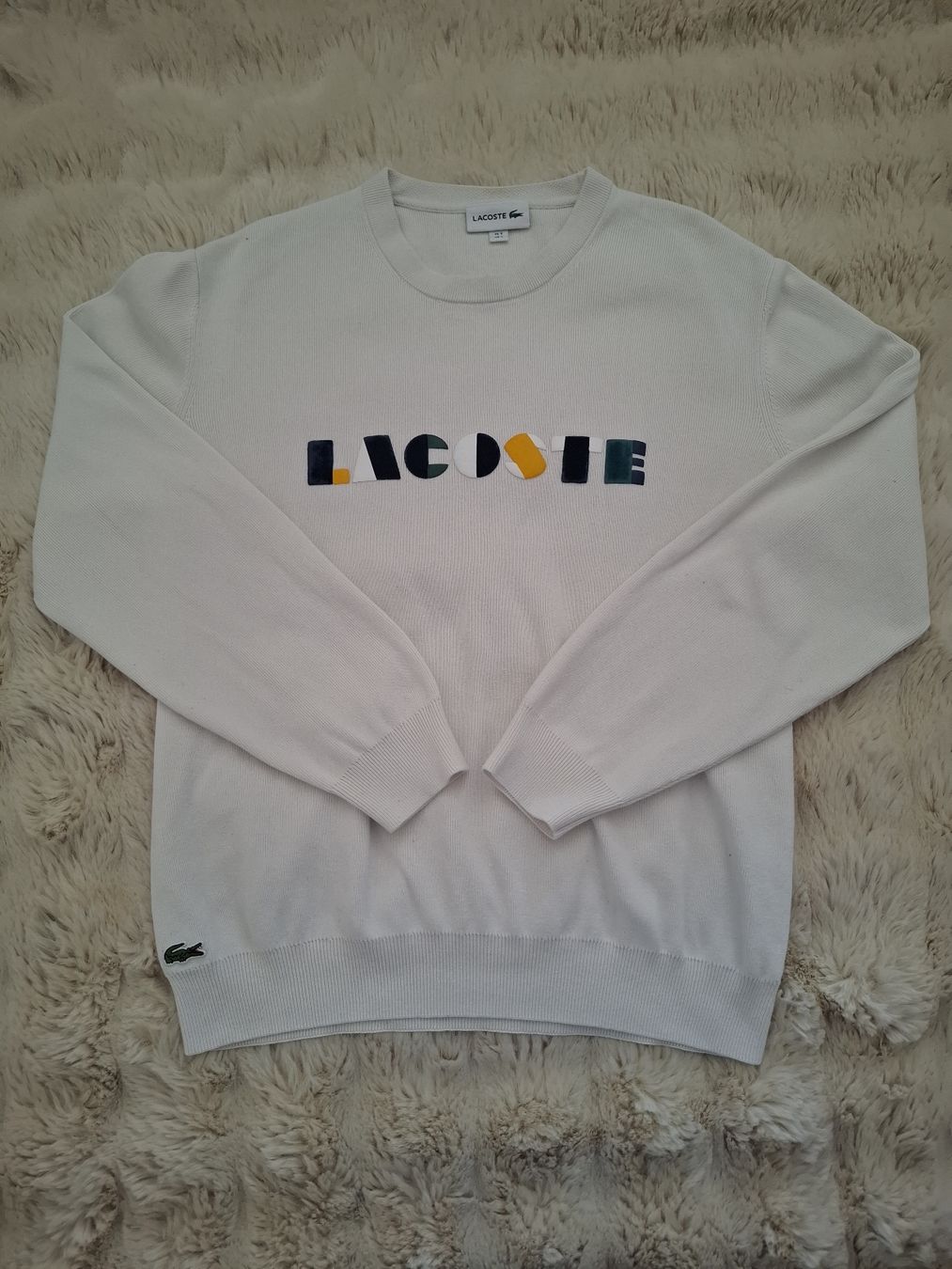 Lacoste Pullover & Sweatshirts: Lacoste Sweat Logo Blanc Multicolore Taille L – Gebraucht aus Le Locle von sAm_2112 1