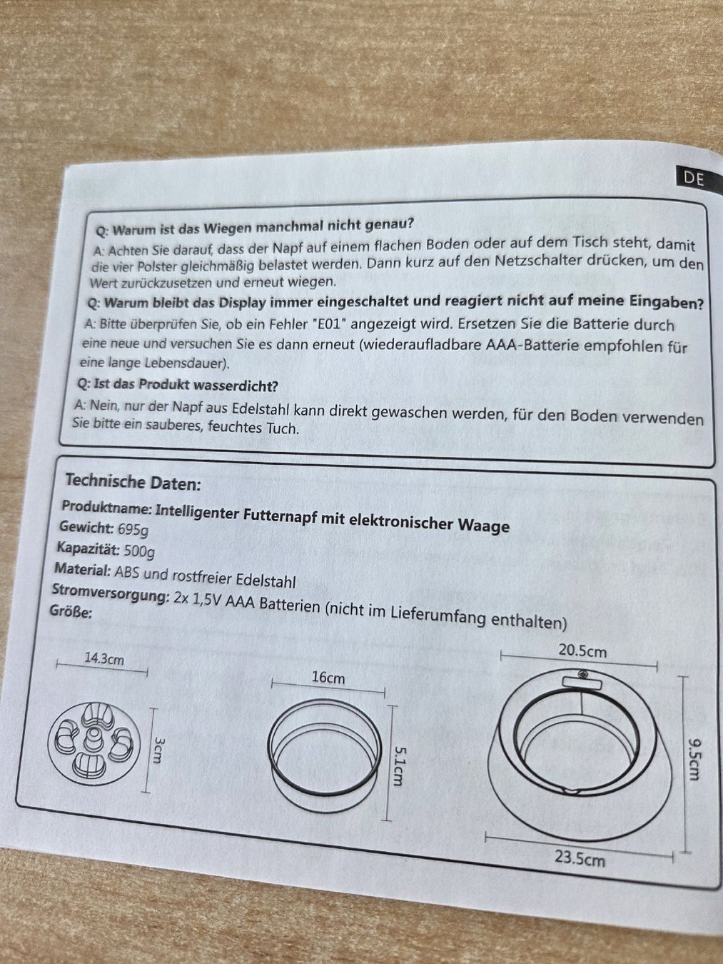 Futter: Dadypet Futternapf Hund oder Katze Neu – Neu und originalverpackt aus Winterthur von katzen07 9