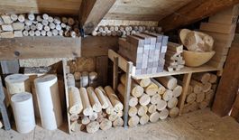 Drechselholz quer und längs, div. Holzarten, gross und klein