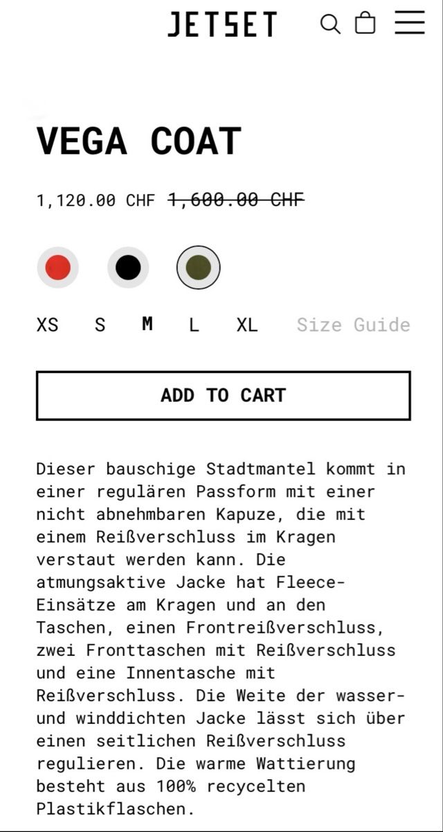 Jet Set Cappotti: ✨JET SET Vega Wintermantel – Usato da zürich venduto da Bailey17 8