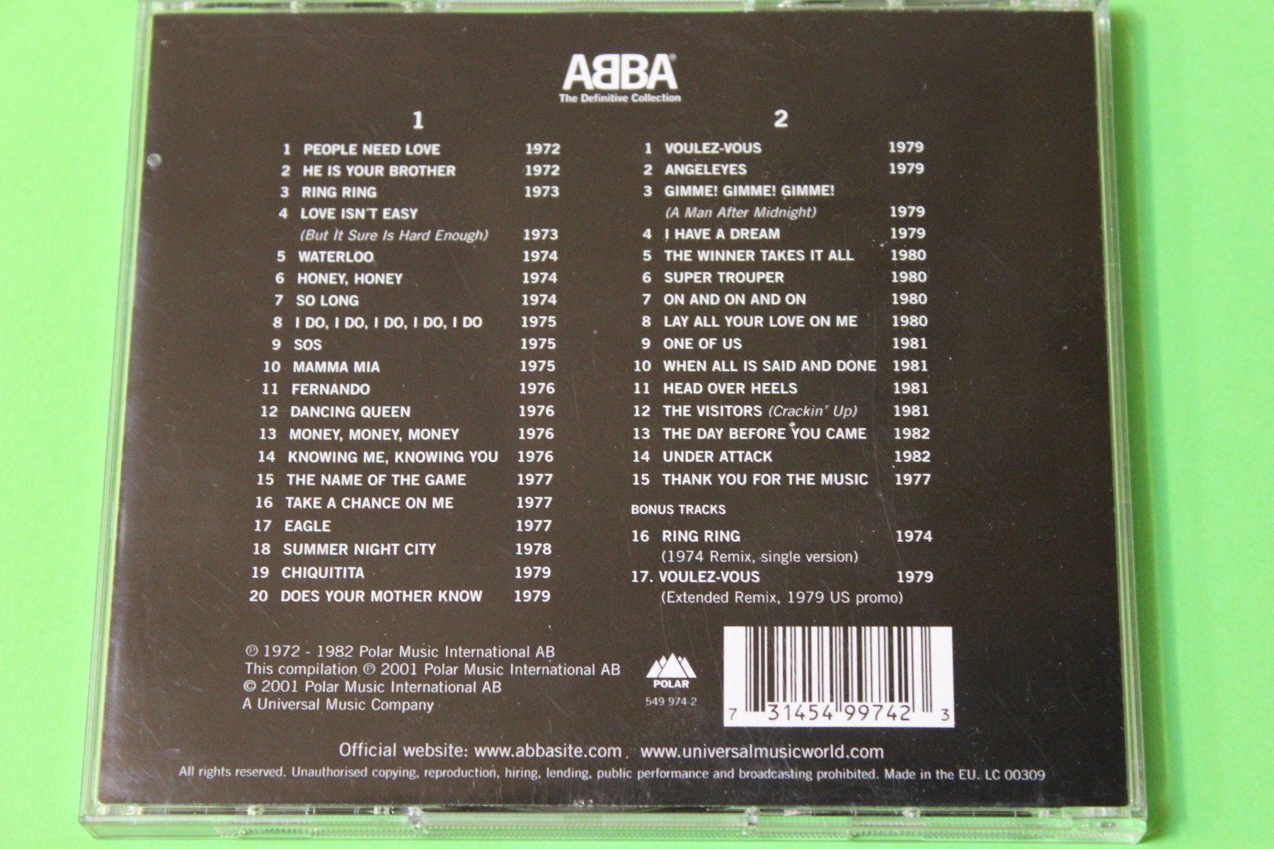 CDs: ABBA - THE DEFINITIVE COLLECTION 2CDs!!! – D'occasion à Tübach par JamesStone 4