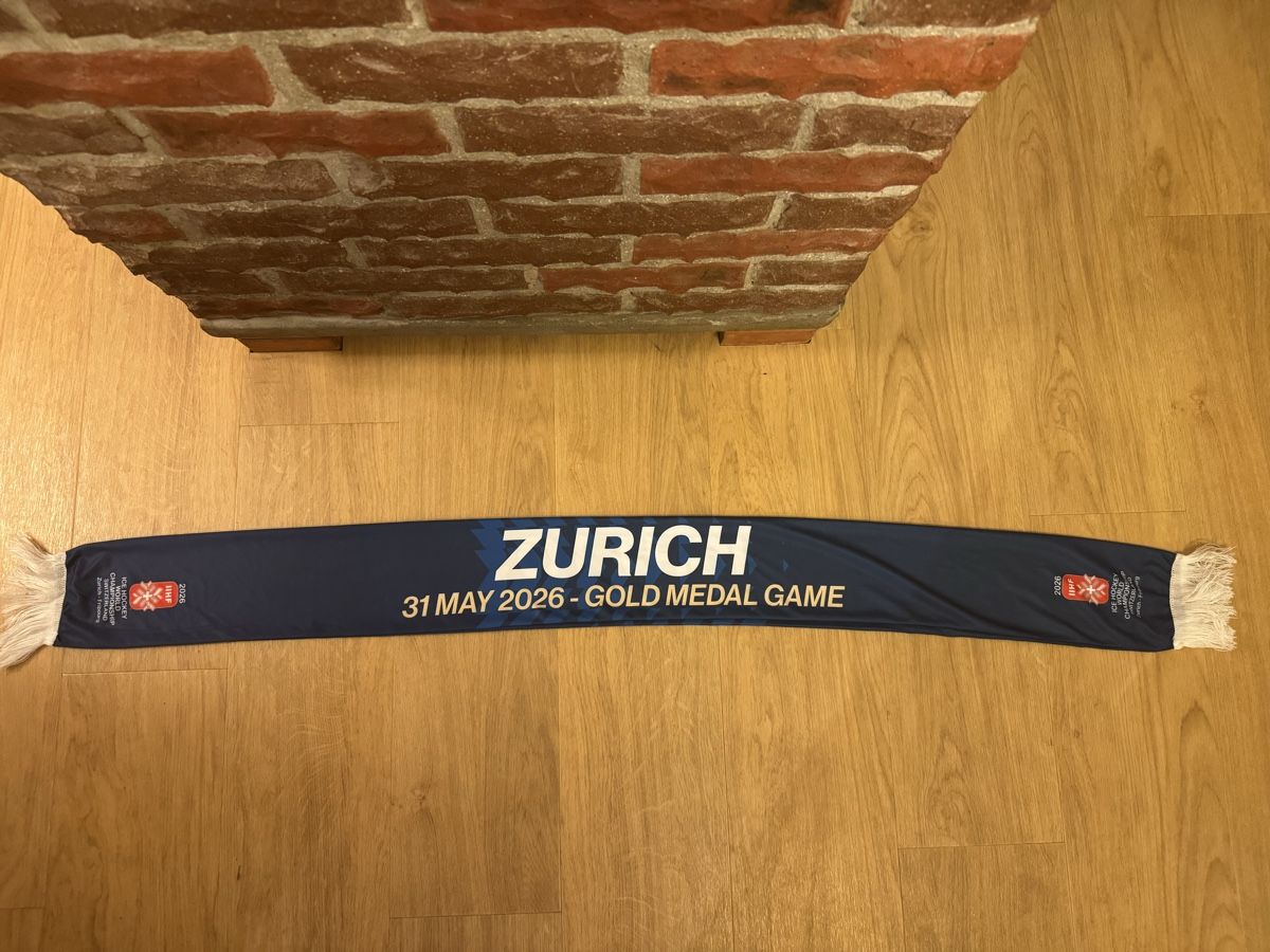 Zsc Lions Foulard & Sciarpe: Hockey IIHF schal Gold Game – Usato da Meilen venduto da HOCKEYSAMMLER98