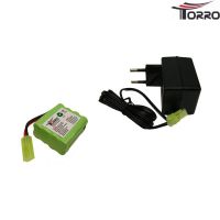 TORRO Akku mit Ladegerät Upgrade Set für Tiger 1 und T34/85